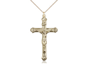 Men's Slim Textured Crucifix Necklace