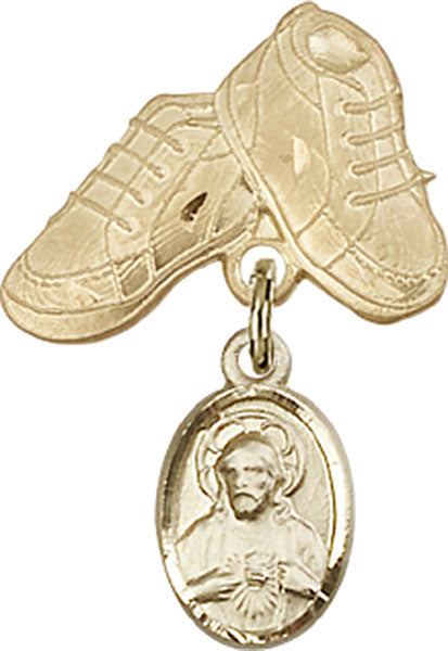 Scapular Charm and Baby Boots Pin