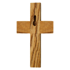 First Communion Boy's Maple Wood Personalized Cross - 10 inch