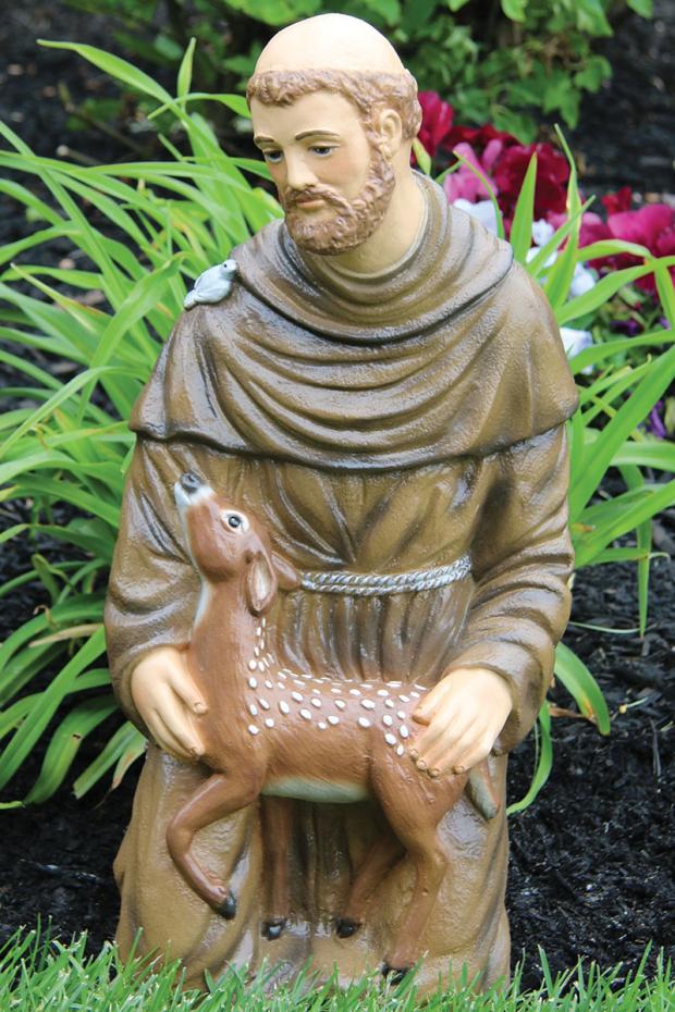 St. Francis With Fawn 21 inches