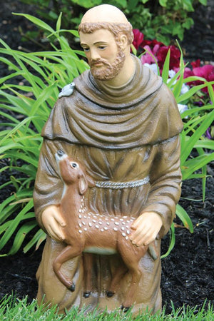 St. Francis With Fawn 21 inches