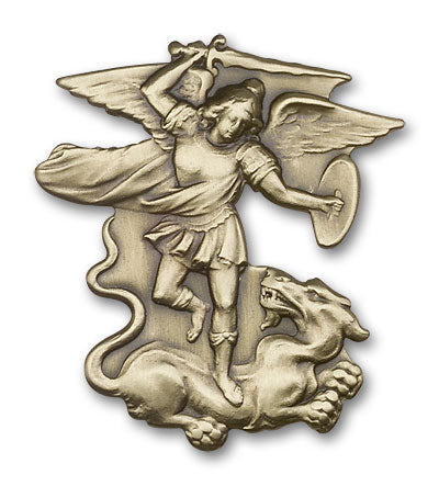 St. Michael the Archangel with Dragon Visor Clip