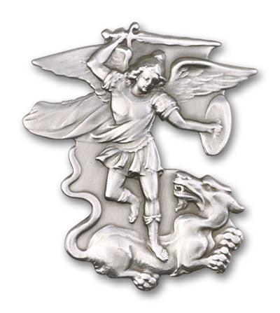 St. Michael the Archangel with Dragon Visor Clip
