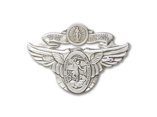 Our Lady of the Highway & St. Michael Visor Clip