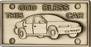 God Bless This Car Visor Clip