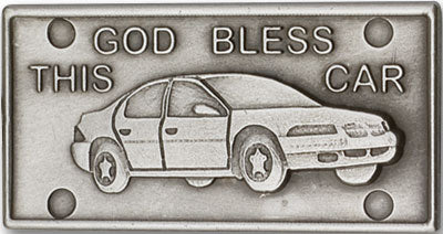 God Bless This Car Visor Clip