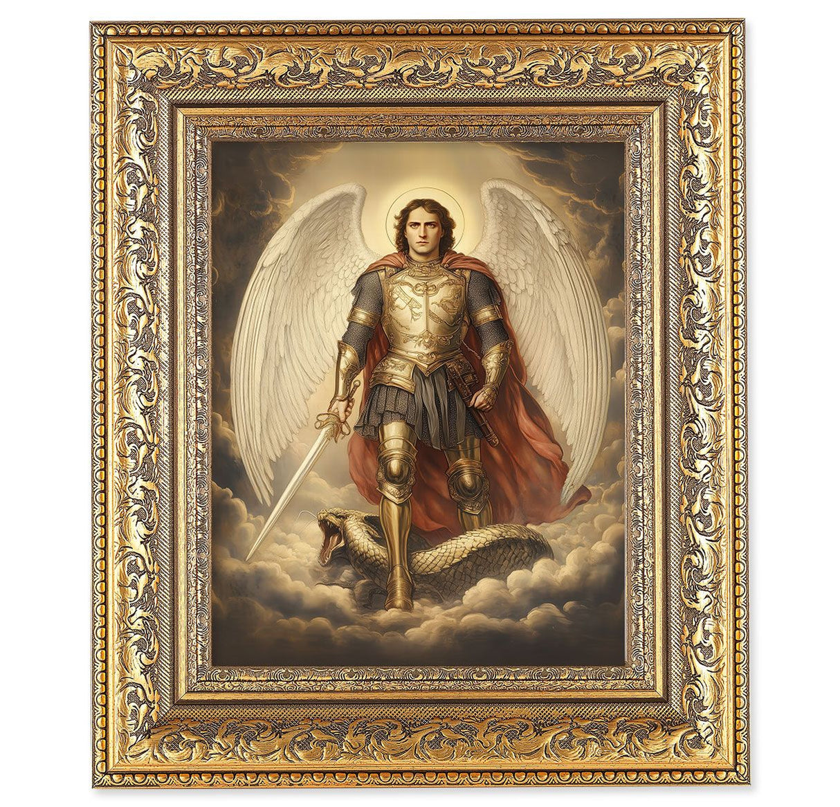 St Michael the Archangel In Armor Framed Print