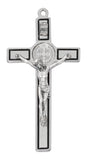 Silver and Black Enamel St. Benedict Crucifix