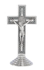 Small Silver Standing St. Benedict Crucifix