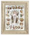 20 Mysteries of the Rosary 6x8 Print Under Glass