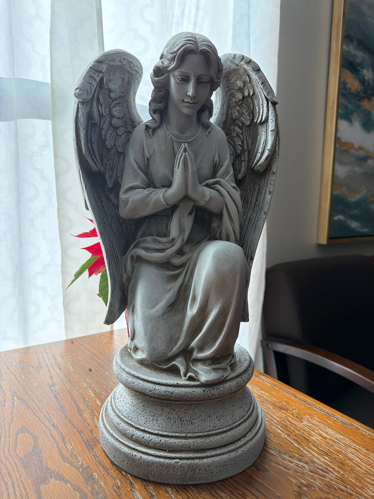 Praying Angel Garden Statue 17.75"