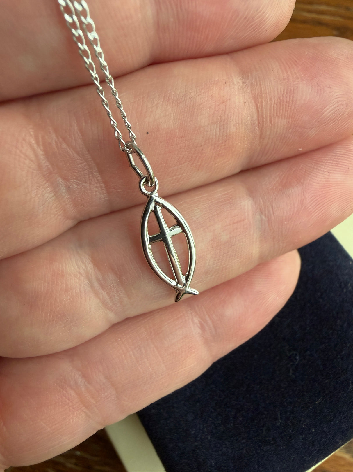 Ichthus Fish with Cross Pendant for Women