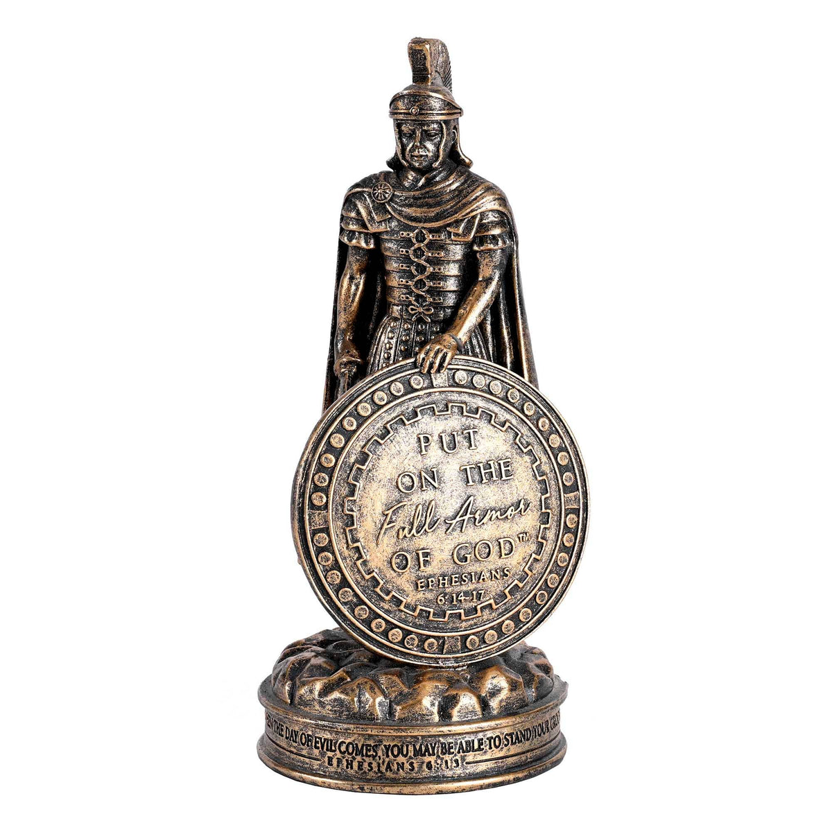 Full Armor of God Figurine, Bronze Finish, 8.75 Inches