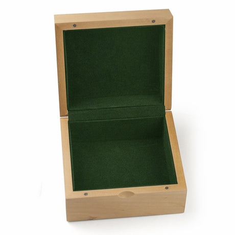 Baptism Keepsake Box for Boys - Maple Wood with Pewter