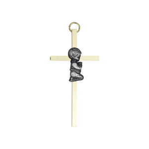 Baptism Brass Cross for Boy - 4"