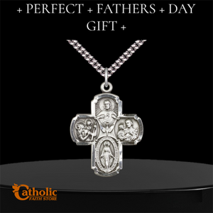 Five-Way Large Classic Medal with Dove Center for Men