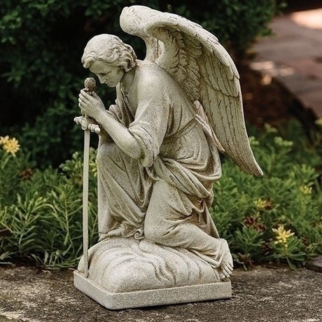 Male Kneeling Angel Statue - 13 1/4"