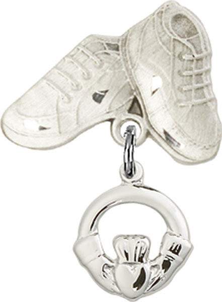Claddagh Charm and Baby Boots Pin