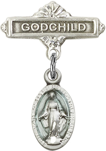 Blue Miraculous Charm and Godchild Badge Pin