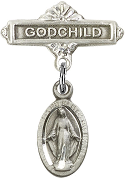 Blue Miraculous Charm and Godchild Badge Pin