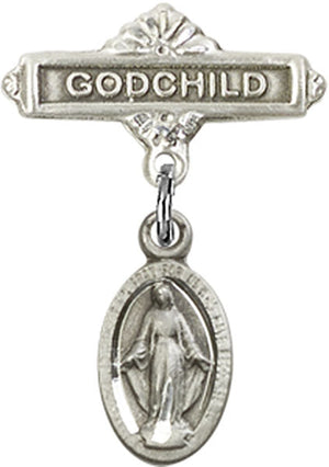 Blue Miraculous Charm and Godchild Badge Pin