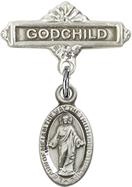 Scapular Charm and Godchild Badge Pin
