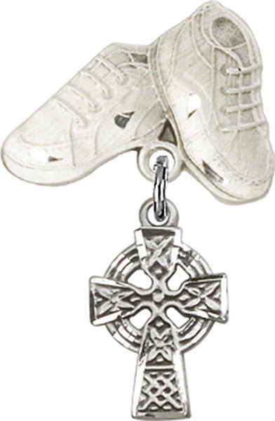 Celtic Cross Charm and Baby Boots Pin