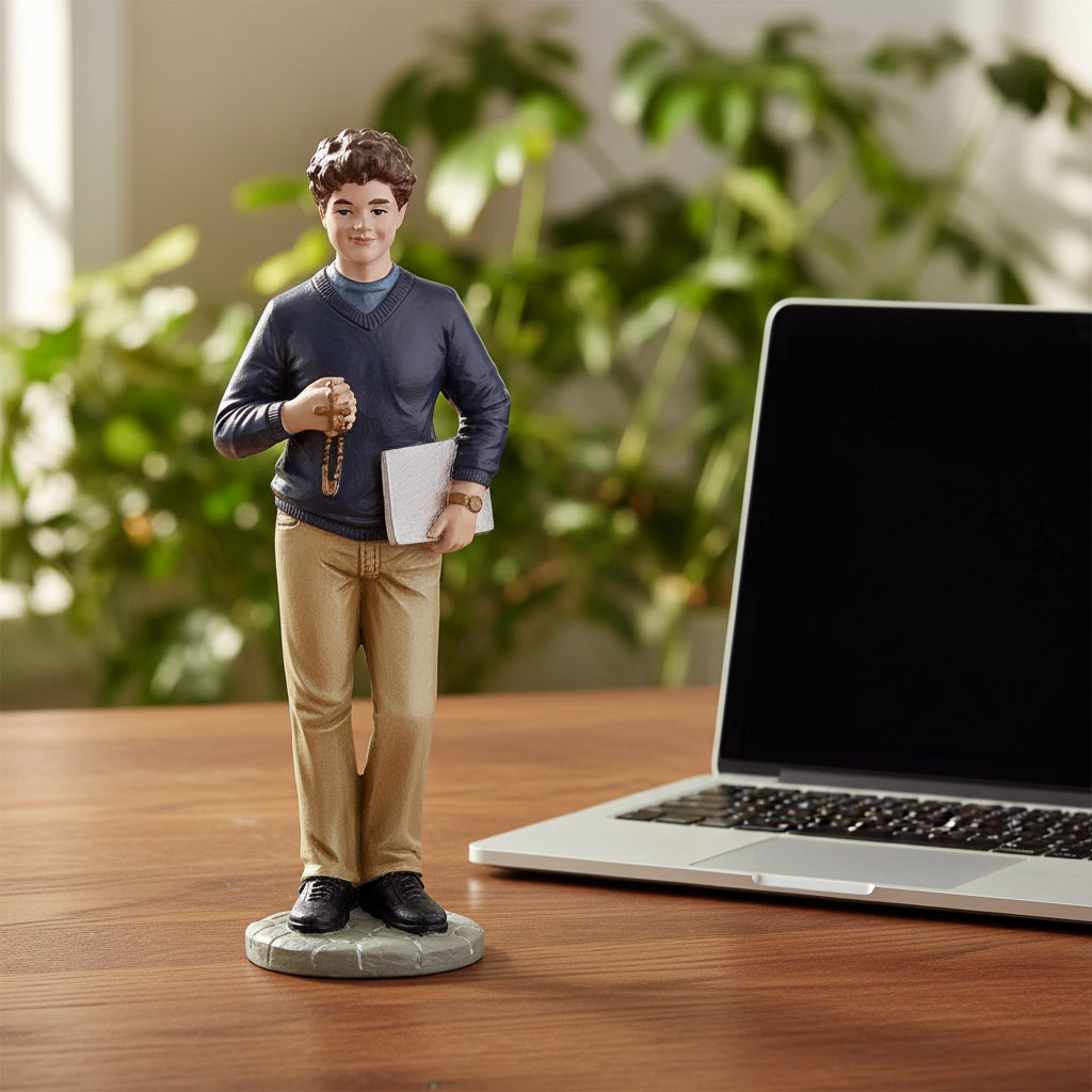 4" Carlo Acutis Statue – Modern Youth Saint