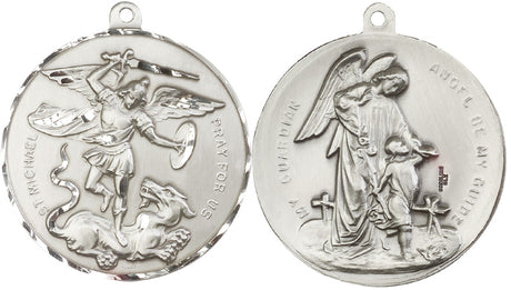 Saint Michael the Archangel Guardian Angel Large Medal