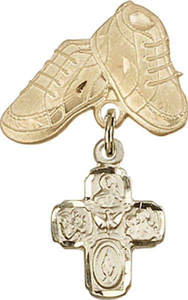 4-Way Charm and Baby Boots Pin