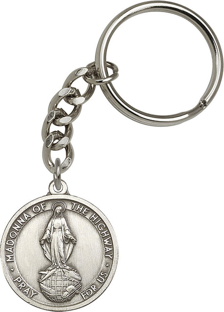 Our Lady of the Highway Keychain