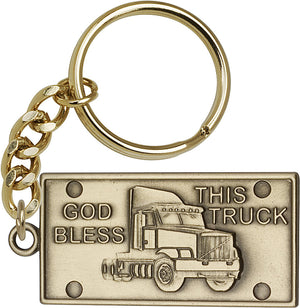 God Bless This Truck Keychain
