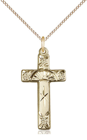 Grape and Floral Women's Cross Necklace