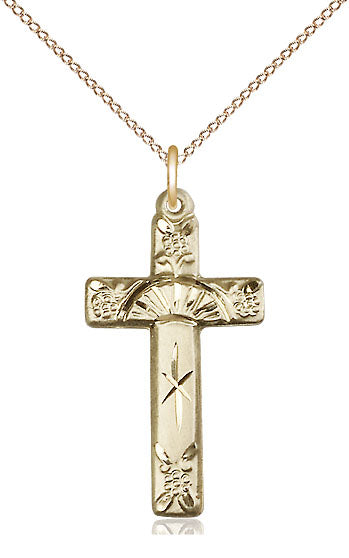 Grape and Floral Women's Cross Necklace