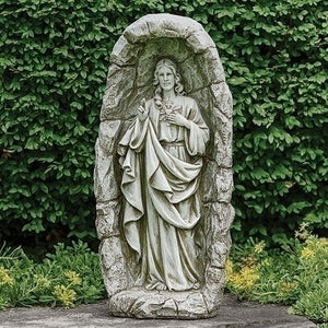 Sacred Heart of Jesus LED Solar Light Garden Statue 18.5"