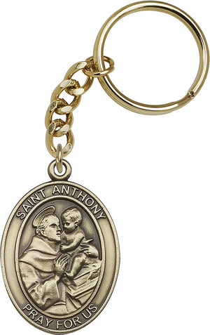 St. Anthony Oval Shaped Keychain