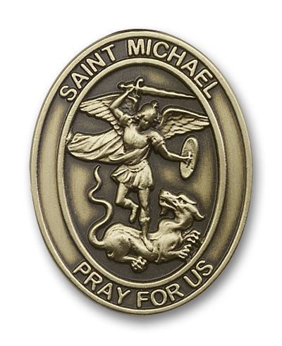 St. Michael the Archangel Oval Visor Clip
