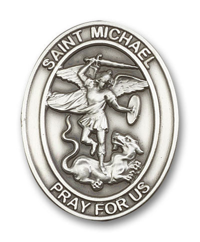 St. Michael the Archangel Oval Visor Clip