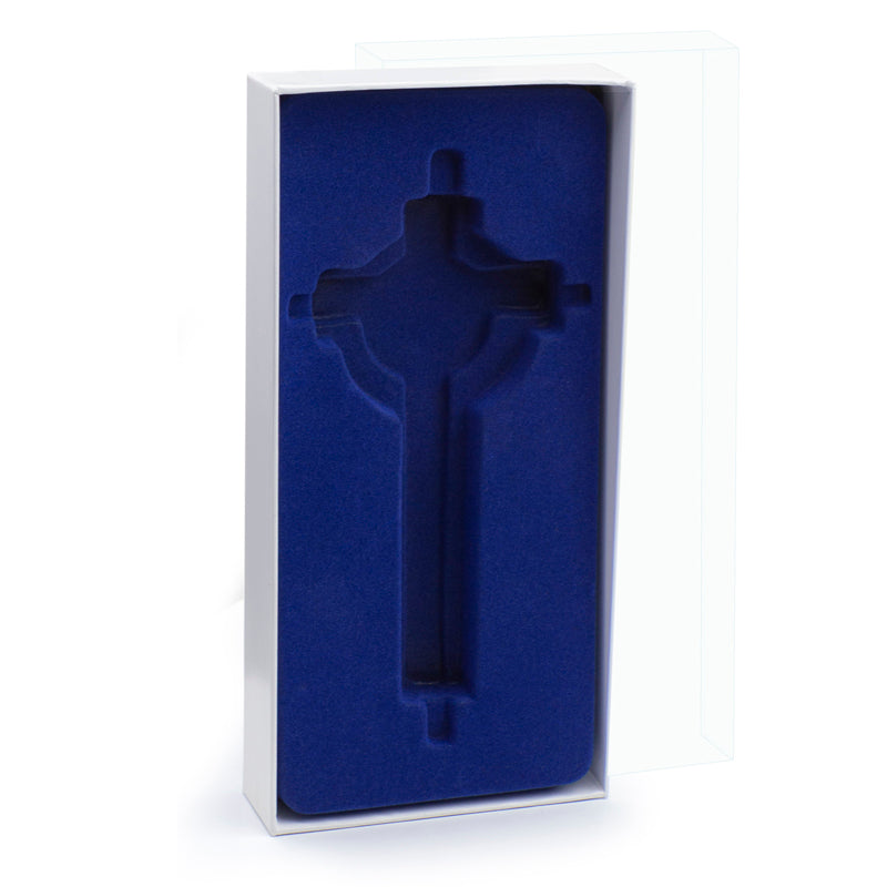Confirmation Cross Walnut & Brass 7 inch