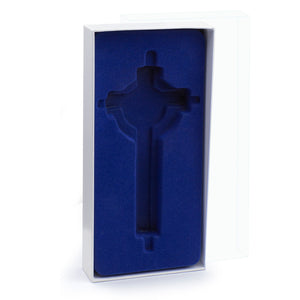 Confirmation Cross Walnut & Brass 7 inch