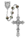 White Cloisonne Bead Rosary