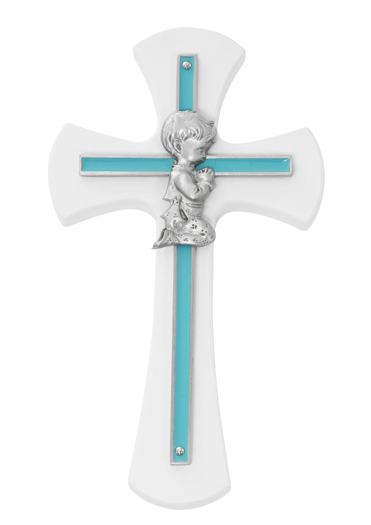 Kneeling Boy on Baby Cross