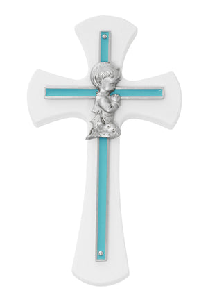 Kneeling Boy on Baby Cross