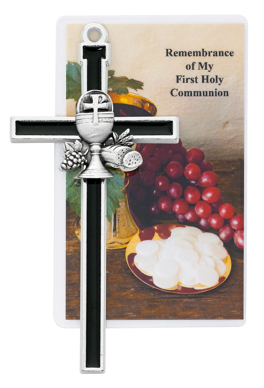 Black First Communion Wall Cross 5 inch