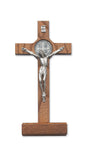 Standing St. Benedict Crucifix, Walnut or Black