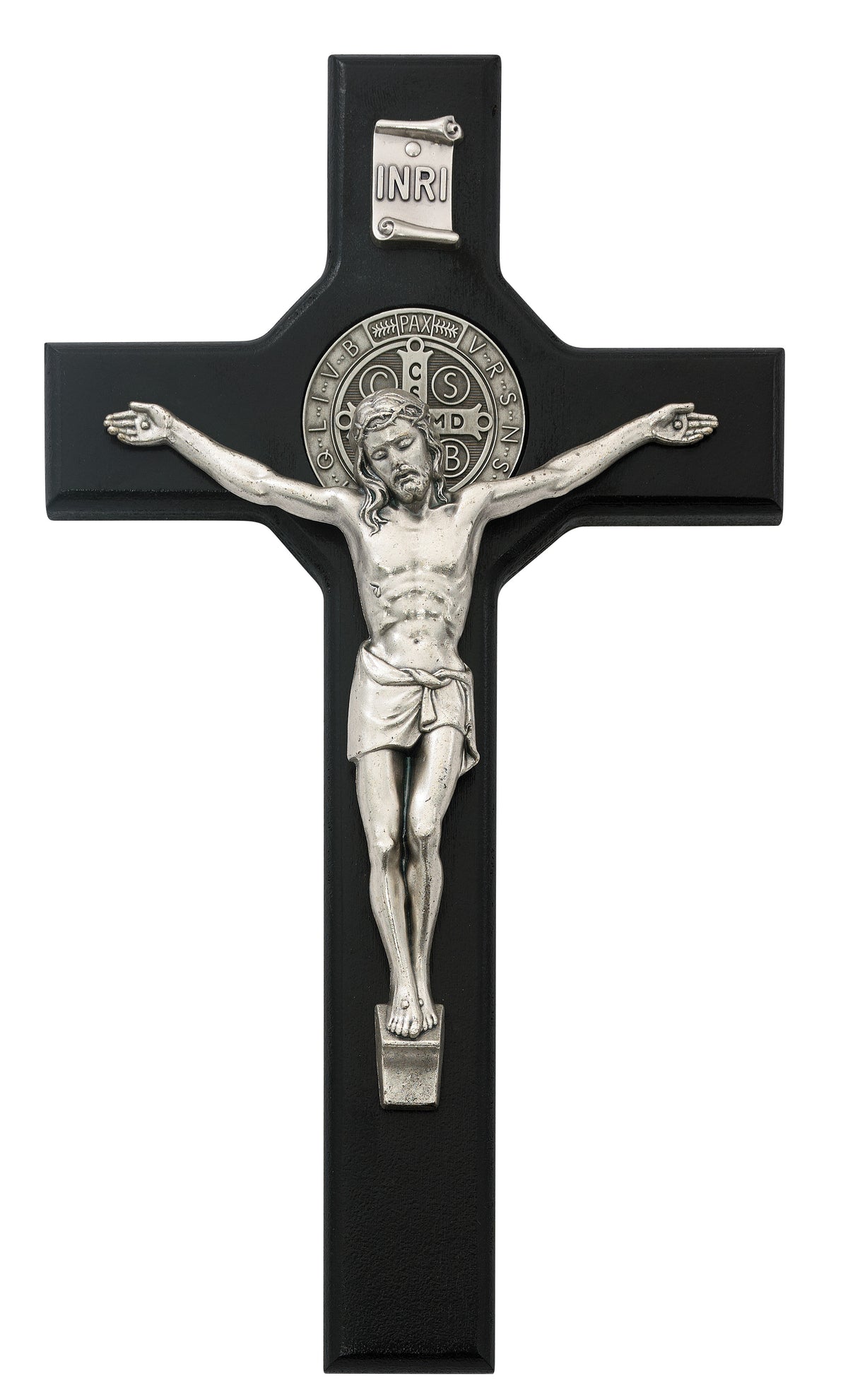 Large Black St. Benedict Wall Crucifix