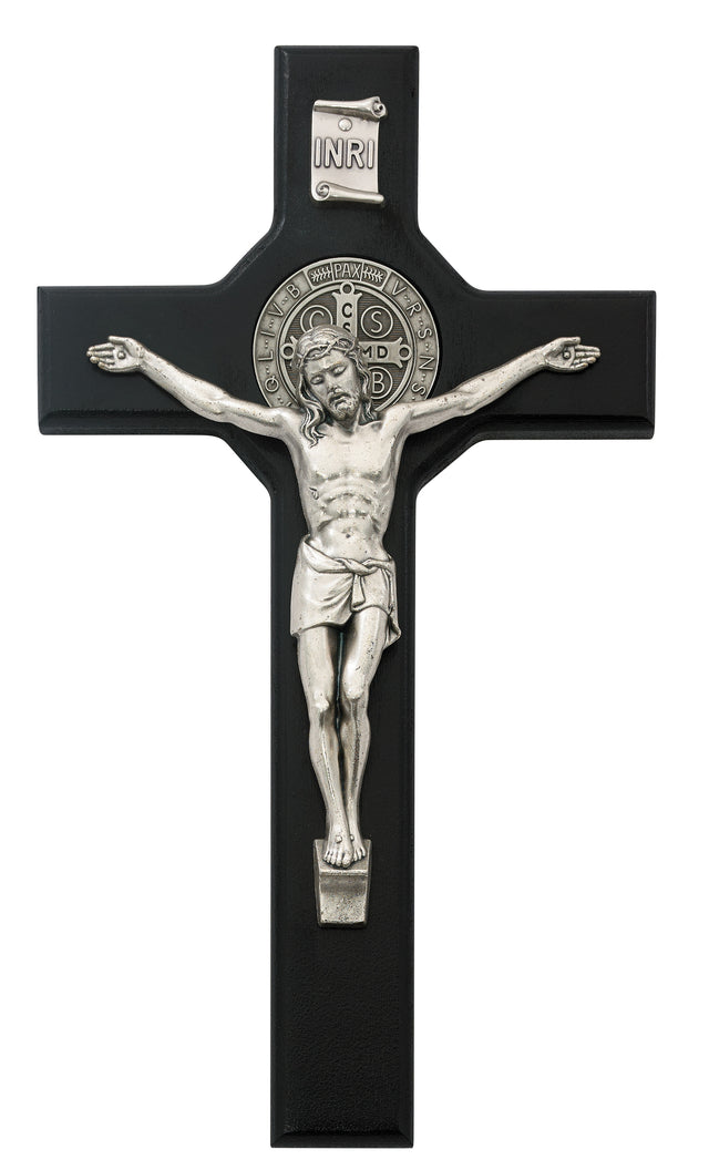 Large Black St. Benedict Wall Crucifix