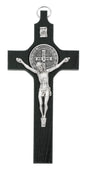 Black St. Benedict Crucifix with Silver Coin