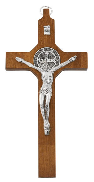 Walnut St. Benedict Wall Crucifix