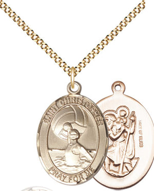 St. Christopher Women's Water Polo Medal, 3/4 x 1/2 Inch